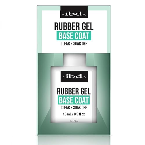 IBD Rubber Base Gel Nail Polish, Base Coat - Clear Soak-Off Builder Gel for Nails Strengthening & Breakage Prevention, 0.5 fl oz Beauty & Personal Care IBD
