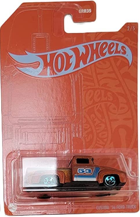 Hot Wheels 53rd Anniversary Blue and Orange Set of 4 Diecast Vehicles