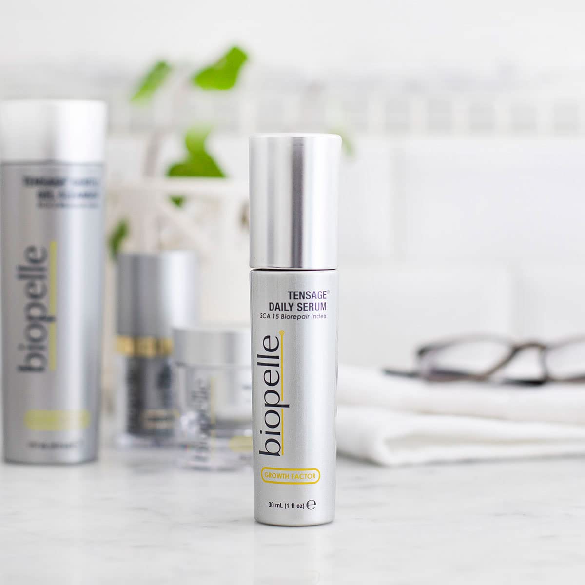 Biopelle Tensage Growth Factor Daily Facial Serum with SCA 15 Biorepair Index, Snail Mucin Serum for Face with Niacinamide, Hyaluronic Acid