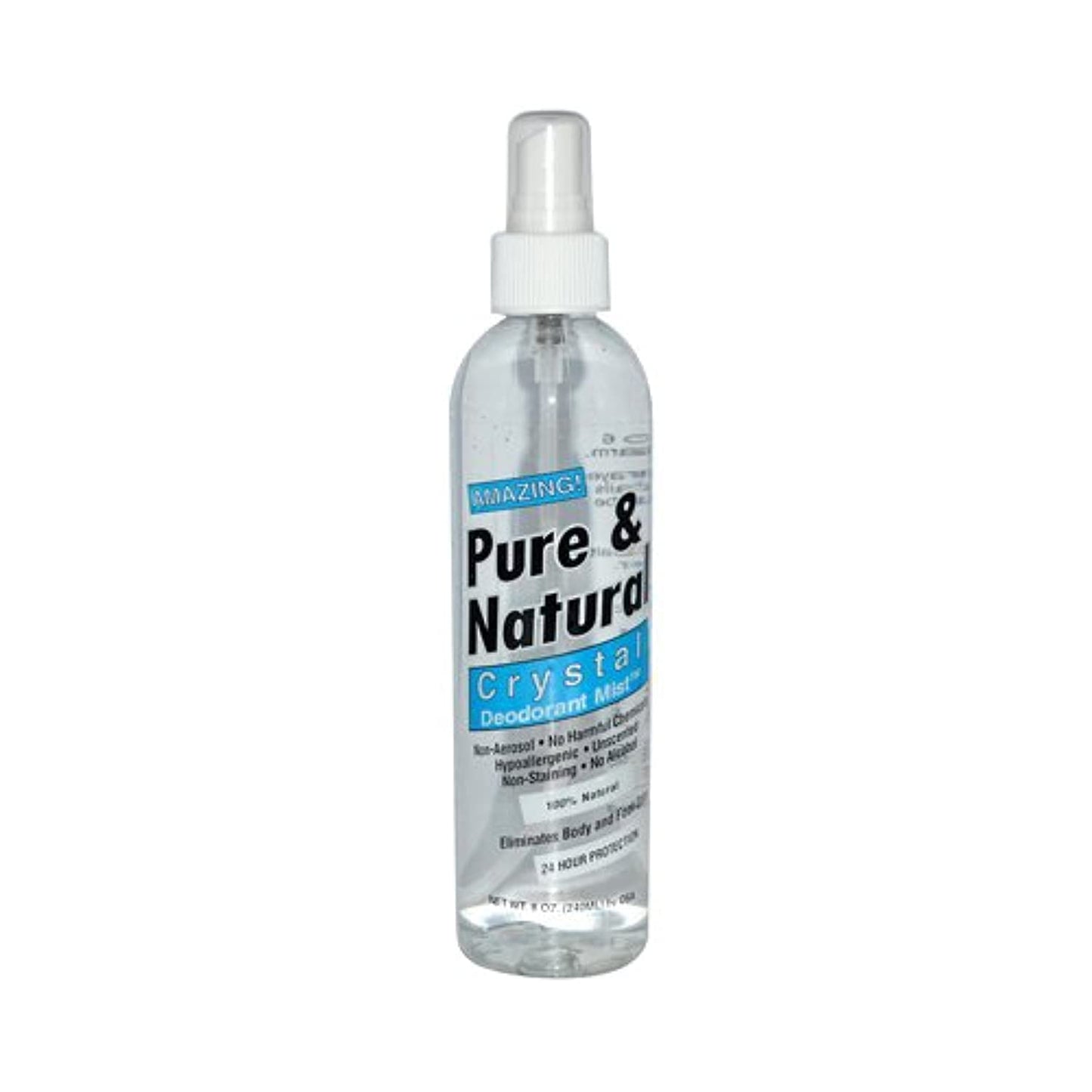 Thai Deodorant Stone Pure & Natural Crystal Pump, Deodorant Mist - 8 Oz