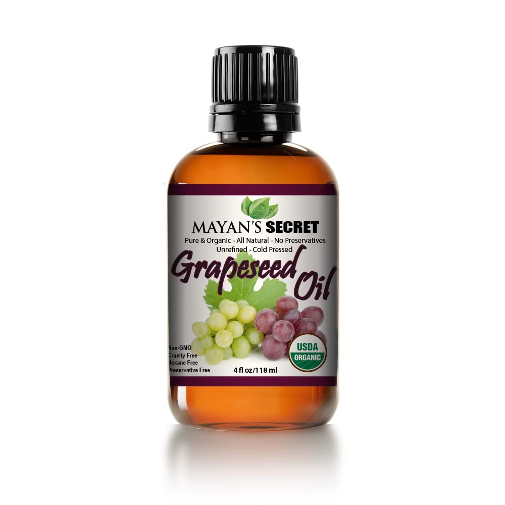 USDA Certified Organic GRAPESEED Oil Anti-Aging MOISTURIZER - Facial Cleanser | Unrefined, Cold Pressed | Essential to Reduce Skin Wrinkles