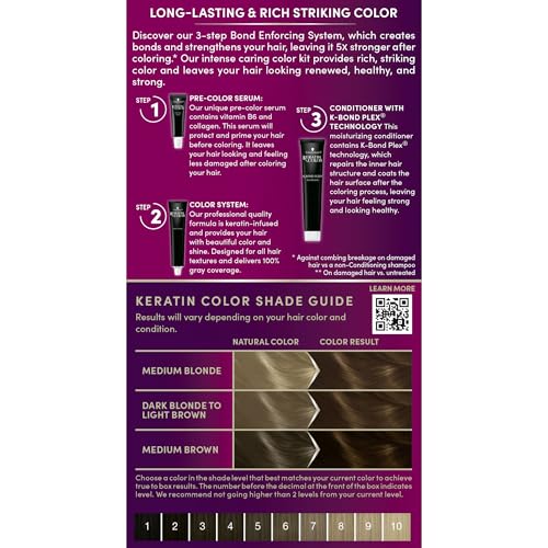 Schwarzkopf Keratin Color Anti-Age Hair Color Cream, 5.3 Berry Brown (Packaging May Vary), Pack of 1