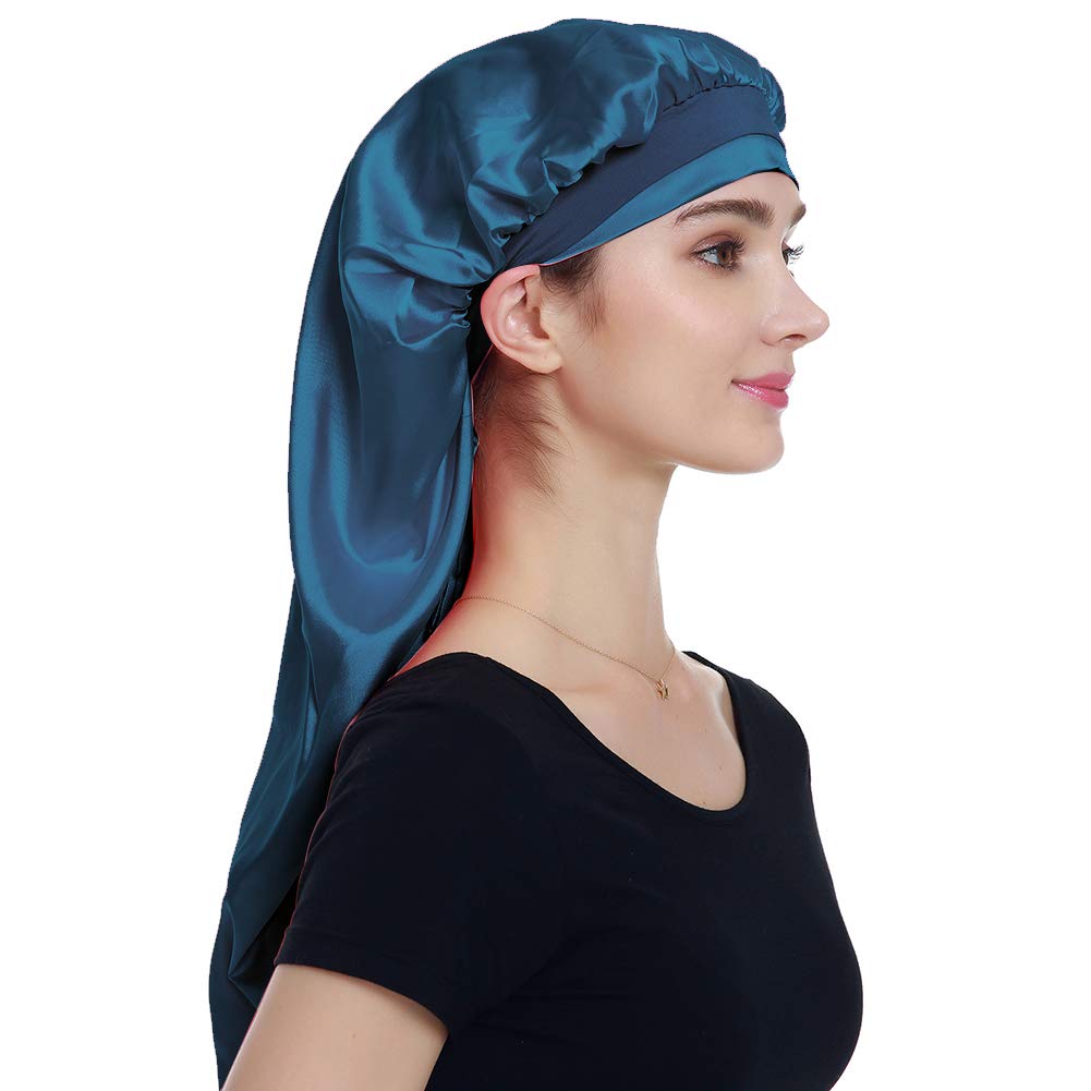 Satin Bonnet Extra Large for Braids Long Sleeping Cap Beauty and Personal Care Alnorm