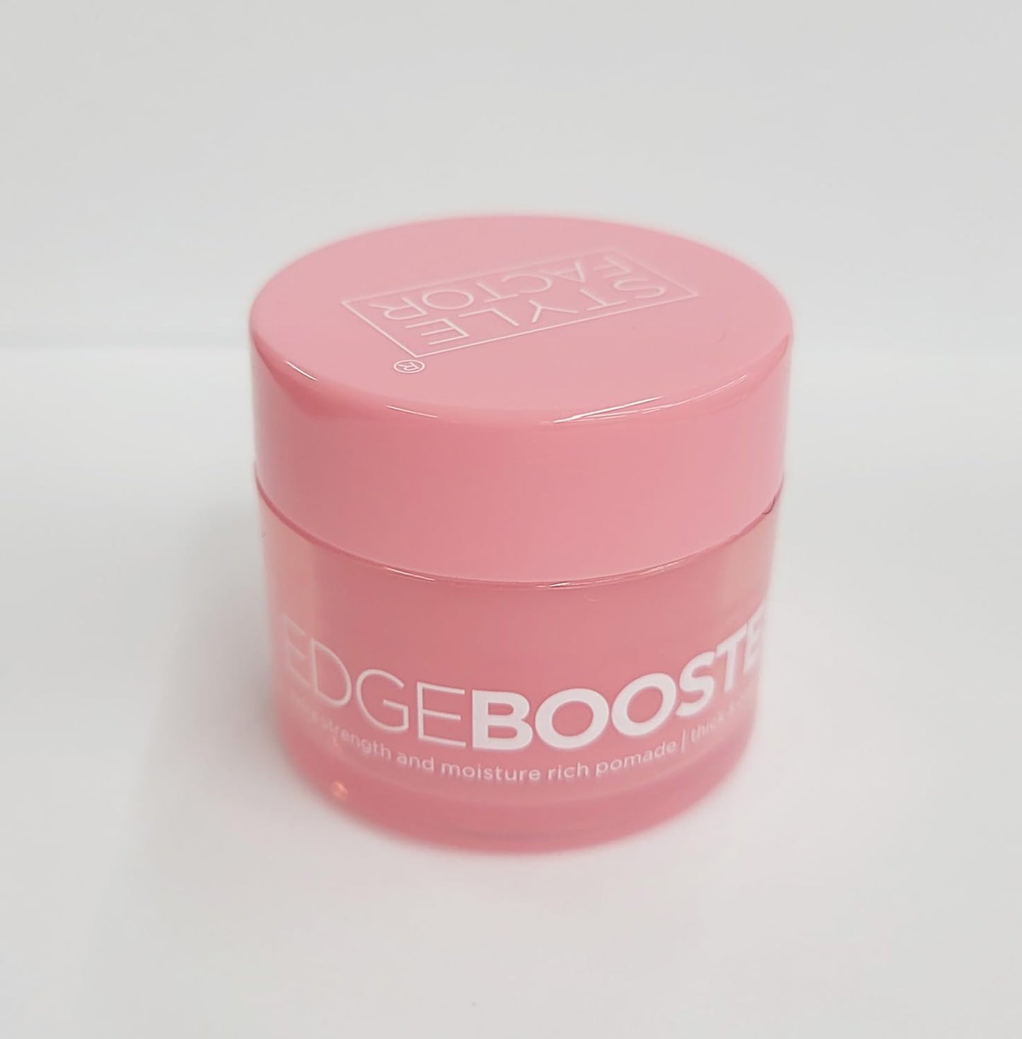 Style Factor Edge Booster Extra Strength and Moisture Rich Pomade 0.85oz Mini Travel Size (0.85oz, Pack of 1, Pink Sapphire)