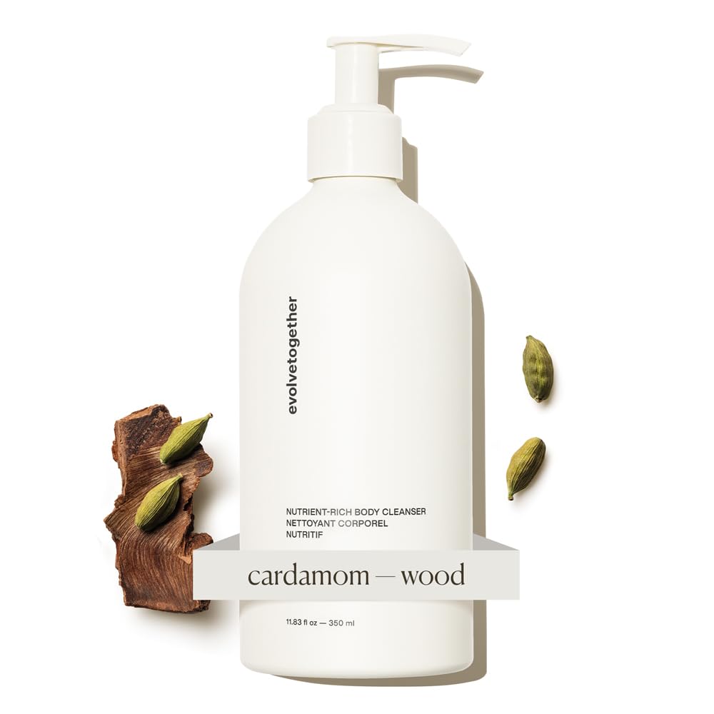 evolvetogether Nutrient-Rich Body Cleanser for Women & Men | Havana - Cardamom, Vetiver & Cedarwood | Cream-to-Oil Hydration, Gently Cleanses | Vegan Beauty & Personal Care evolvetogether