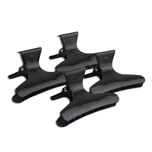 12 Pcs Black Butterfly Hair Clamps Hair Clips Hair Styling Sectioning Claw Hairdressing Salon Tool