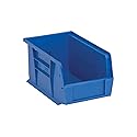 Quantum QUS221 Plastic Stackable Bin, 9-1/4 x 6 x 5 Blue - Lot of 12