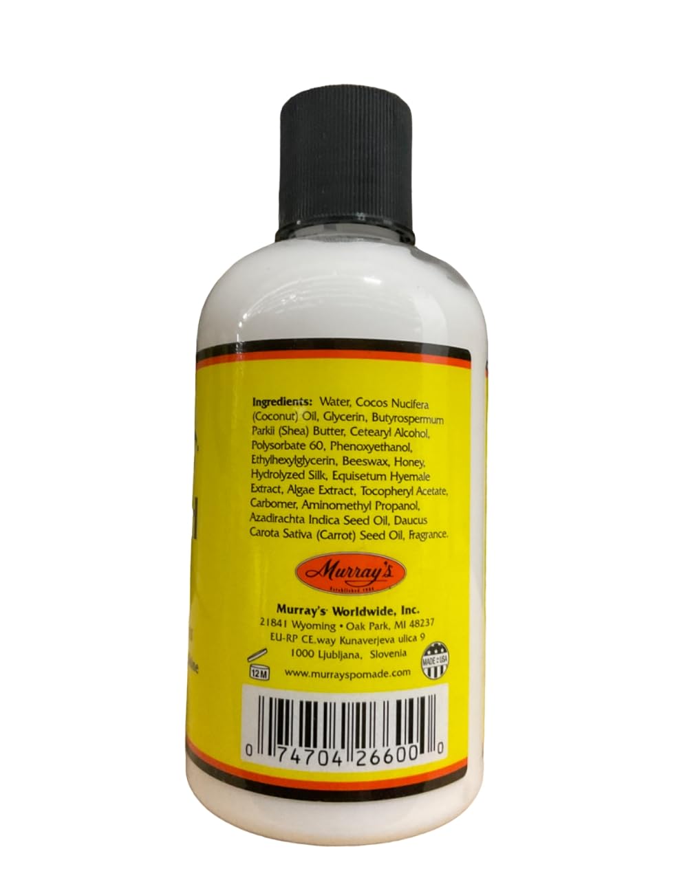 Murray's Beeswax Style-Curl Milk Ultra Rich Styling Cream 8 Oz.