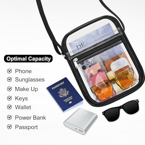 Clear Messenger Bag for Work & Business Travel for Men & Women,Stadium Approved
