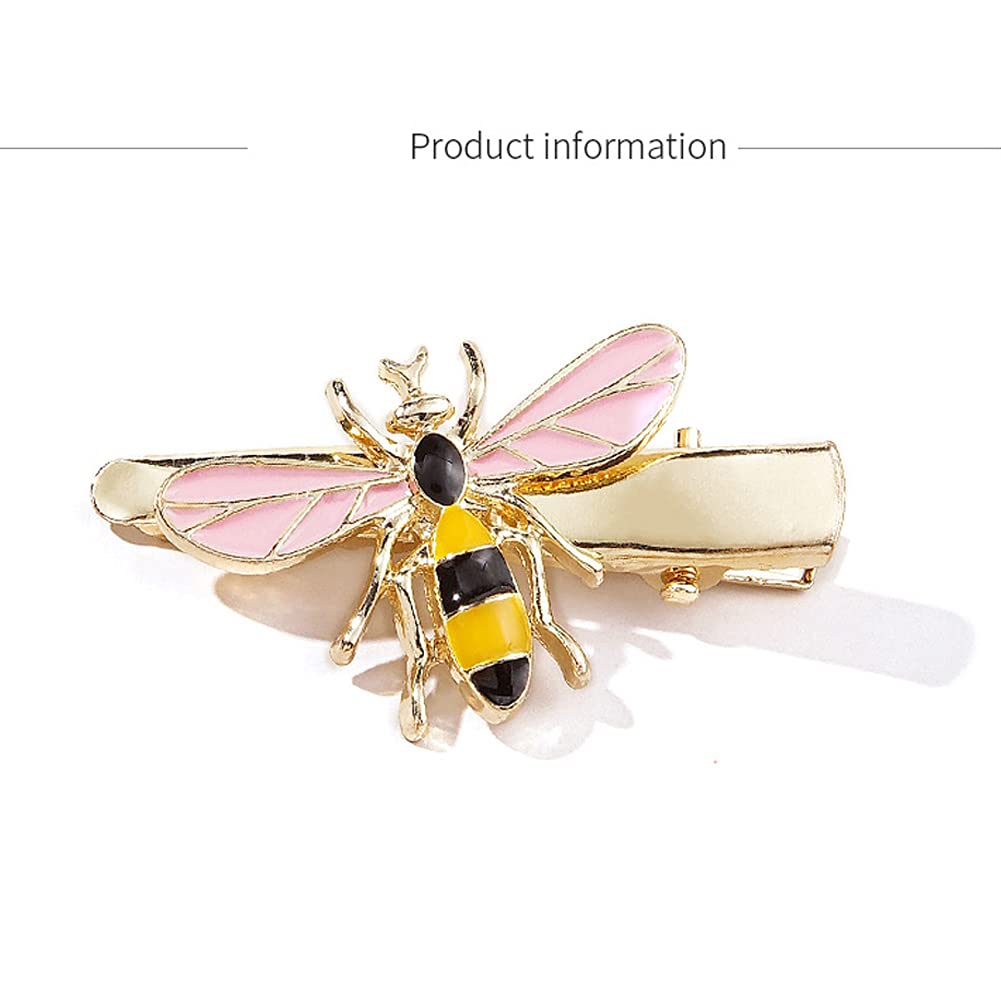 6Pcs Exquisite Cute Metal Bee Alligator Hair Clips Barrettes Honeybee Hair Side Clip Bride Bridesmaid Hair Jewelry Accessories for Women Teen Girls