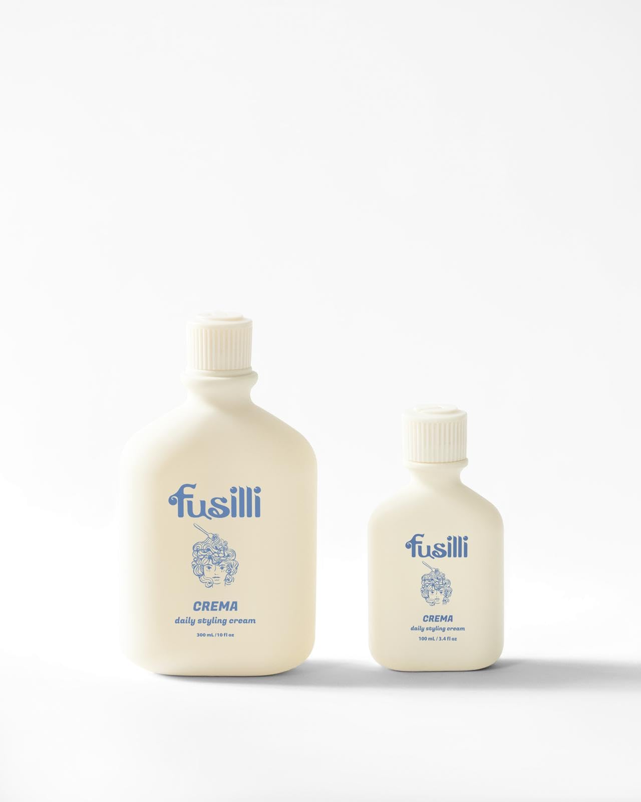 FUSILLI Crema Daily Styling Cream for Curly Wavy Hair - 300ml | Leave-In Curl Cream | Lightweight Hydrating | No Residue | Sulfate Silicone Free