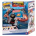 Hot Wheels Toy Car Track Set Pack, 10 Track-Building Parts with City Square, Bridge & 1:64 Scale Vehicle, Connects to Other Tracks