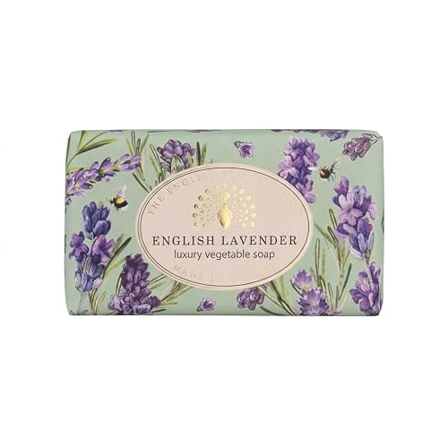 The English Soap Company English Lavender Luxury Vegetable Soap Bar Beauty & Personal Care The English Soap Company
