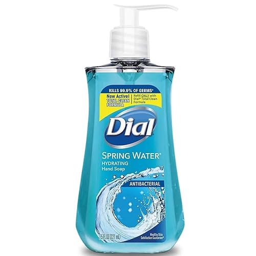 Dial Complete Antibacterial Liquid Hand Soap, Spring Water, Blue, 7.5 fl oz (Pack of 1)