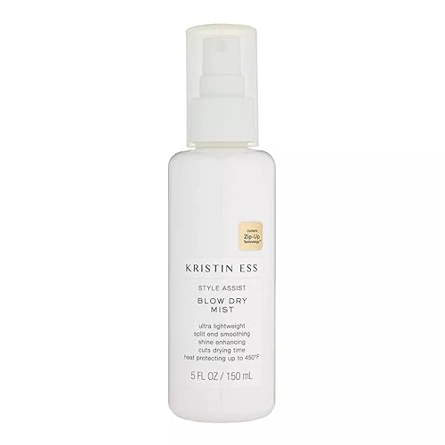 Kristin Ess Hydrating Heat Protection Spray for Hair - Blow Dry Frizz Control + Shine Enhancing -Anti Humidity Thermal Heat Protectant Spray - Repair