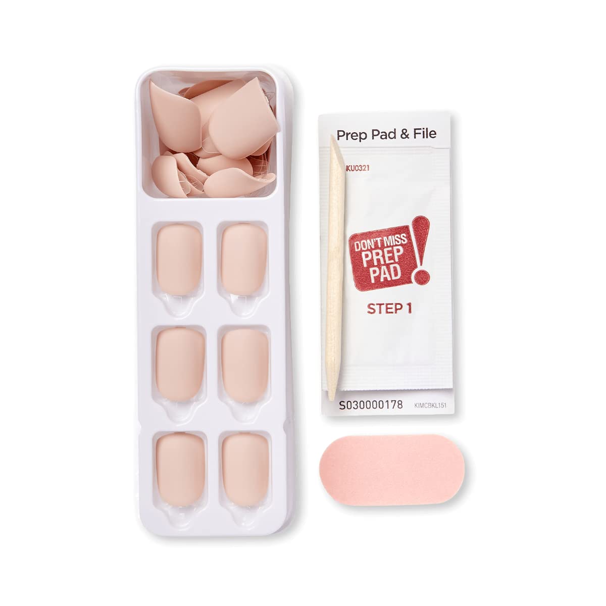 imPRESS KISS Color Press-On Manicure Fake Nails, Perfect Timing - Short Length, Matte, Polish-Free Solid Color Mani, Includes Prep Pad, Mini File Beauty & Personal Care imPRESS