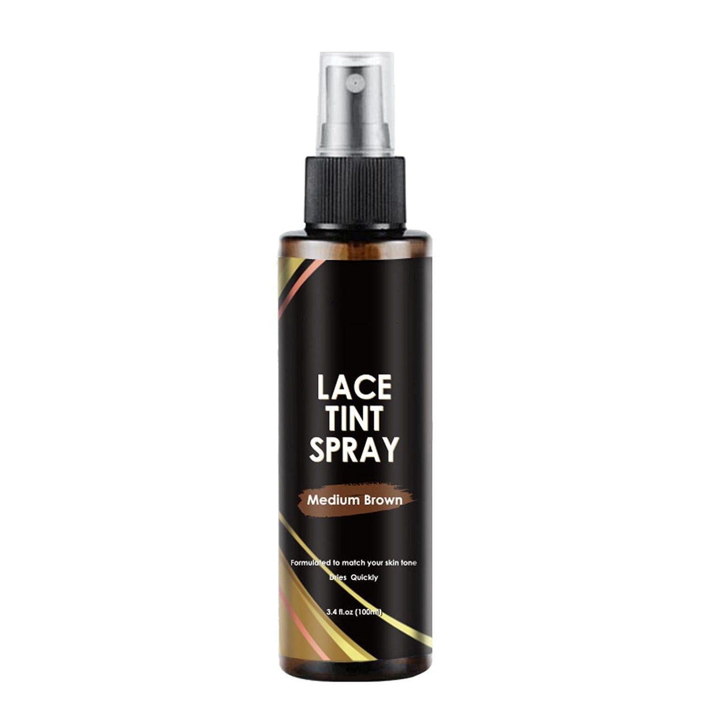 Lace Tint Spray for Wigs - Dark, Medium, and Light Brown Shades for Closures and Frontal Lace Wigs - 100ml