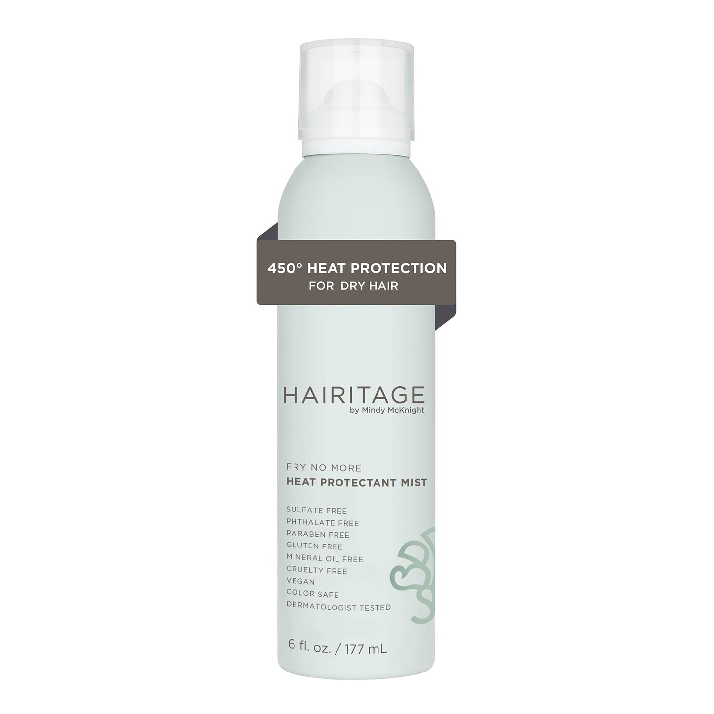 Hairitage Argan Oil Heat Protectant Spray for Dry Hair and Re-Heat Styling - Hydrating and Conditioning Formula - Argan Oil + Rice Protein - Protects