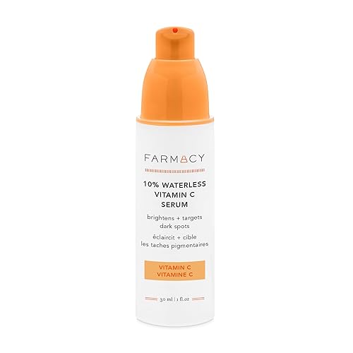 Farmacy 10% Vitamin C Serum for Face - Brightening Vitamin C Face Serum to Firm + Smooth Skin Texture - L Ascorbic Acid + Tangerine Peel Infused Skin