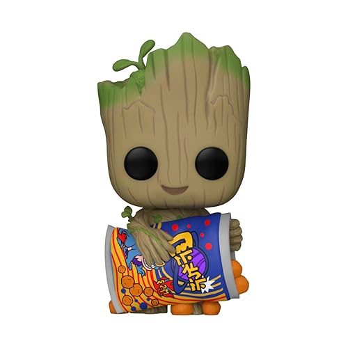 Funko POP! Marvel: Guardians of The Galaxy - Groot - 1/6 Odds for Rare Chase Variant with Cheese Puffs - Groot Shorts - Collectable Vinyl Figure…