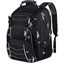 VECKUSON 18.4 Laptop Backpack for unisex, 60L Extra Large Gaming Laptops Back Bag with USB Charger Port,TSA Friendly Flight Approved and RFID Anti-Theft Pocket Heavy-duty Pack,21.3*15.7*11.8inch Grey
