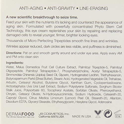 LashFood DermaFood Cellular Eye Perfecting Cream for Unisex - 0.51 oz Cream