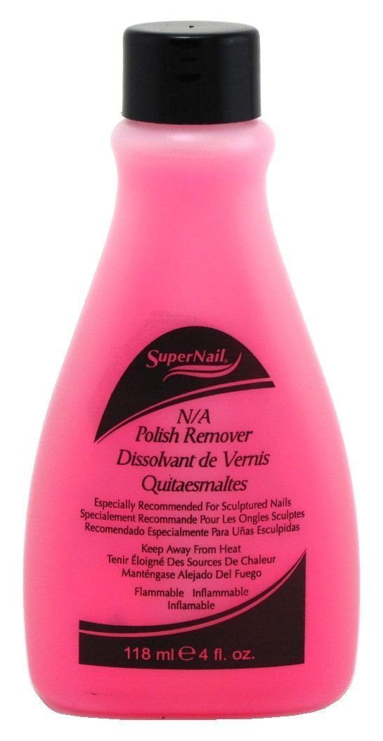 Super Nail 4oz NonAbrasive Polish Remover for Natural Artificial Nails Pink, 4 Fl Oz (401_1) Beauty & Personal Care SuperNail
