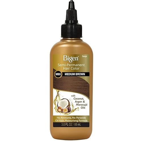 Bigen Semi Permanent Hair Color, MB3 Medium Brown, 3 oz (Pack of 6)