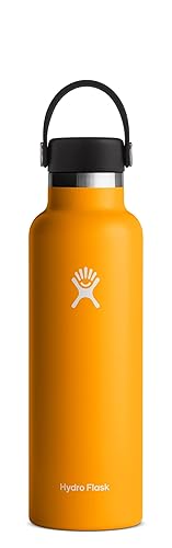 Hydro Flask 21 oz Standard Mouth with Flex Cap Stainless Steel Reusable Water Bottle Starfish - Vacuum Insulated, Dishwasher Safe, BPA-Free, Non-Toxic