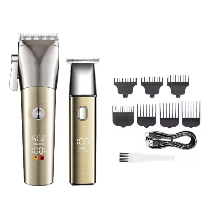 Professional Hair Clippers for Men, Cordless Trimmers Kit with LED Display Electric Beard Trimmer USB Rechargeable Beards Trimmer Haircut Grooming Kit Beauty and Personal Care QDKVTNDJZ