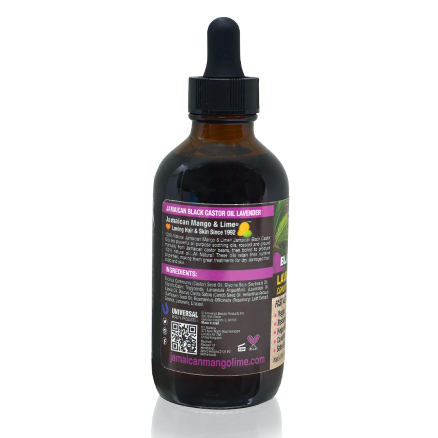 Jamaican Mango & Lime Black Castor Oil - Hair & Scalp Oil for Locs, Braids, Twists & Natural Hair - Strengthens, Moisturizes & Promotes Hair Growth
