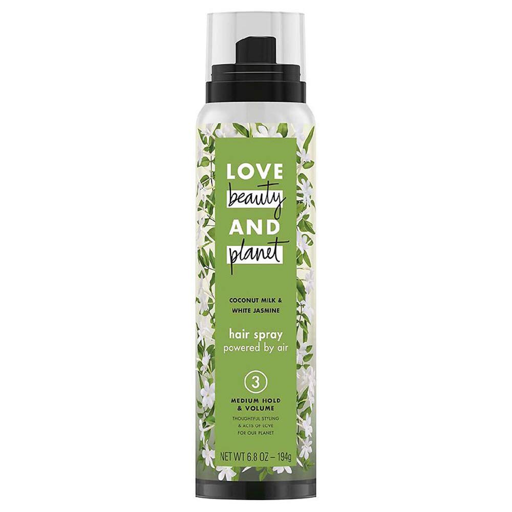 Love Beauty Planet Coconut Milk White Jasmine Hair Spray, Medium Hold & Volume 6.8 oz (Pack of 2)