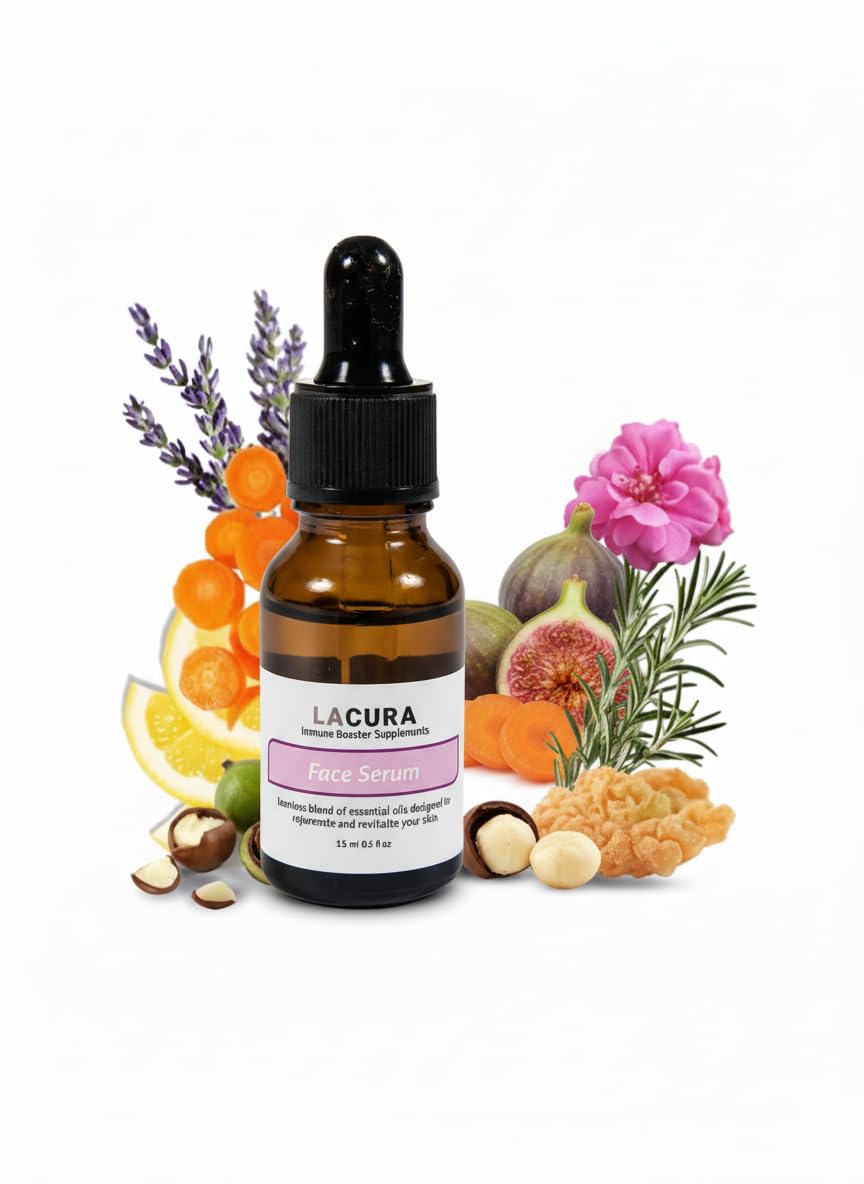 Lacura Therapeutic Face Oil with Vitamin E & Organic Jojoba - Natural Anti-Aging Facial Serum with Essential Oils for Mature Skin - Hydrating