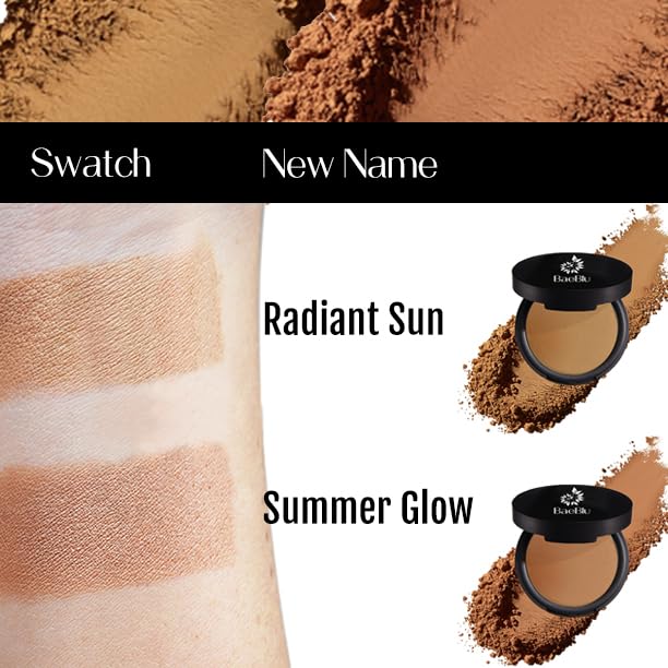 BaeBlu Organic Bronzer 100% Natural Matte Pressed Powder, Made in USA, Summer Glow