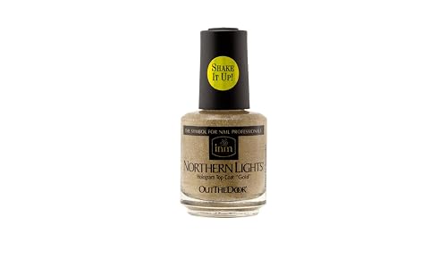 INM Northern Lights Hologram Top Coat Gold .5 oz Beauty & Personal Care INTERNATIONAL NAIL MANUFACTURERS
