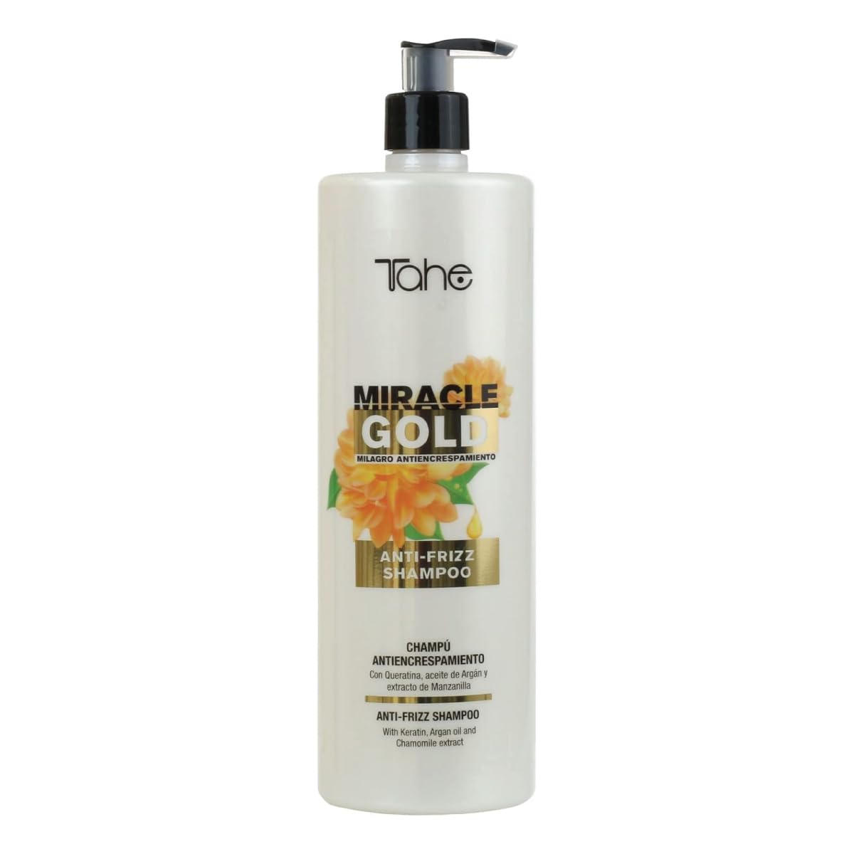 Tahe Miracle Gold For Frizz Control Kit - Shampoo 1000ml + Mask 1000ml