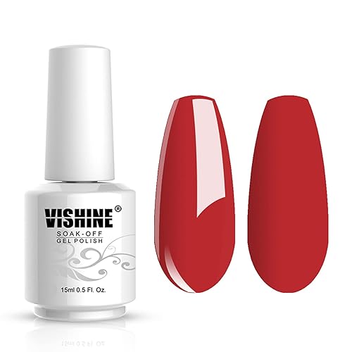 Vishine Gelpolish Professional Lacquer Color Soak Off UV LED Gel Nail Polish Manicure Tomato(1463)