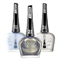 MASGLO GEL EVOLUTION Nail Polish Gel Effect, No UV/Led Lamp, Duration Up to 12 days, 3 PCs Base, Esmalte Color, Brillo (Visionaria, Base y Brillo) Beauty & Personal Care MASGLO