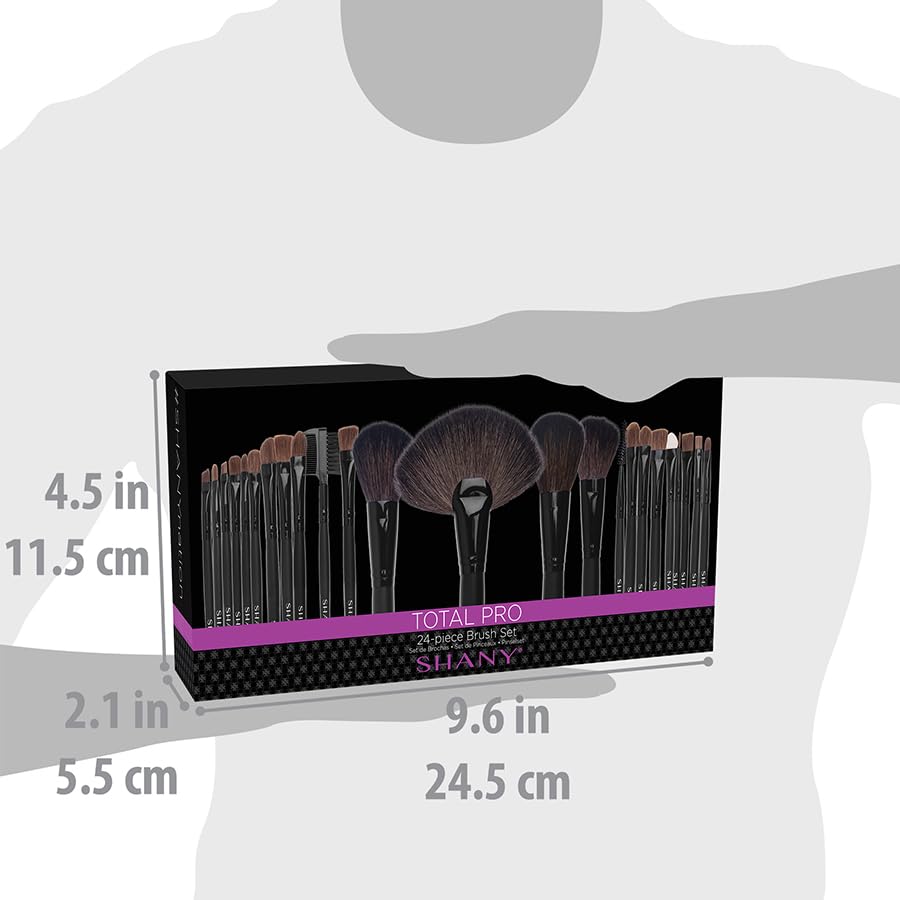 SHANY Makeup Brush Set Studio Quality Total Pro Make up Brushes with Pouch- Cosmetics applicator for Foundation, Powder, Eyeshadow, Concealer, Liner