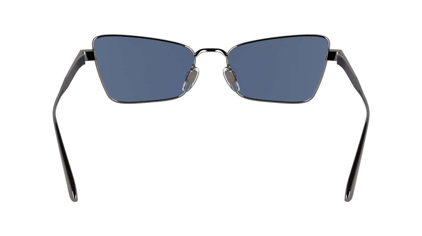 Calvin Klein Women's Sunglasses CK24110S - Light Gunmetal with Solid Light Blue Lens