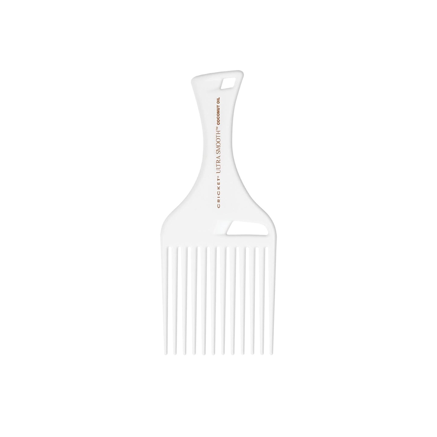 Cricket Ultra Smooth Coconut Hair Pick Comb - Infused with Coconut Oil & Keratin for Frizz-Free Shine and Volume, Ideal for Curly, Thick, and Textured