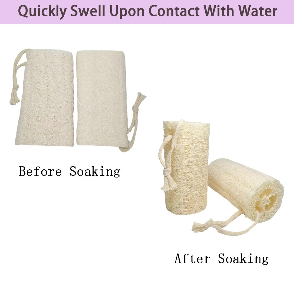 haikuluo Natural Loofah Sponge,3 Pack Beauty and Personal Care haikuluo