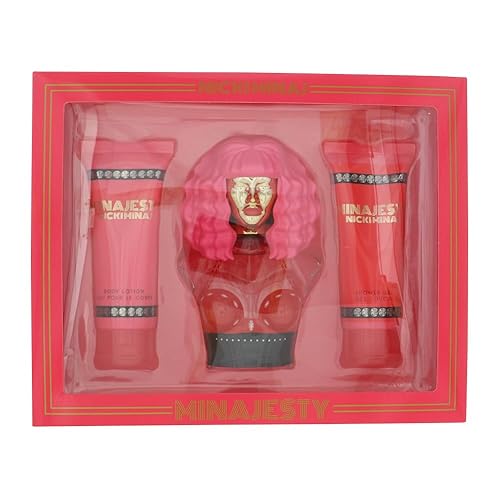 Nicki Minaj Minajesty Women Gift Set, Includes: 3.4 Oz EDP, Lotion and Gel