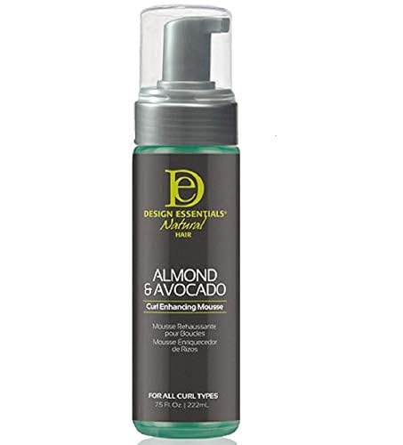 Design Essentials Almond and Avocado Curl Enhancing Hair Mousse for Curly Hair; 7.5 Oz (Pack of 1)