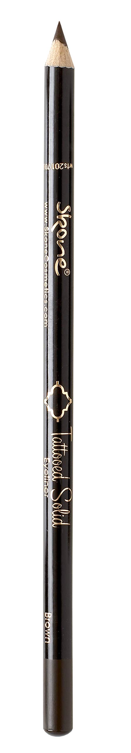 Skone Cosmetics Tattooed Solid Eyeliner - Eyeliner Pencil Black - Smooth Soft Gliding, Waterproof, No Smudging Pencil Eyeliner - Long Lasting Under