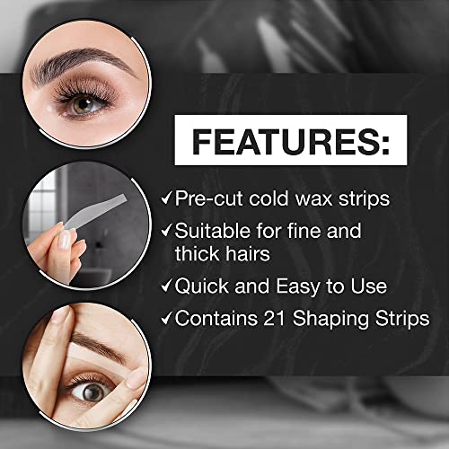 Ardell Brow Shapers Cold Wax Strips, 21 Coun