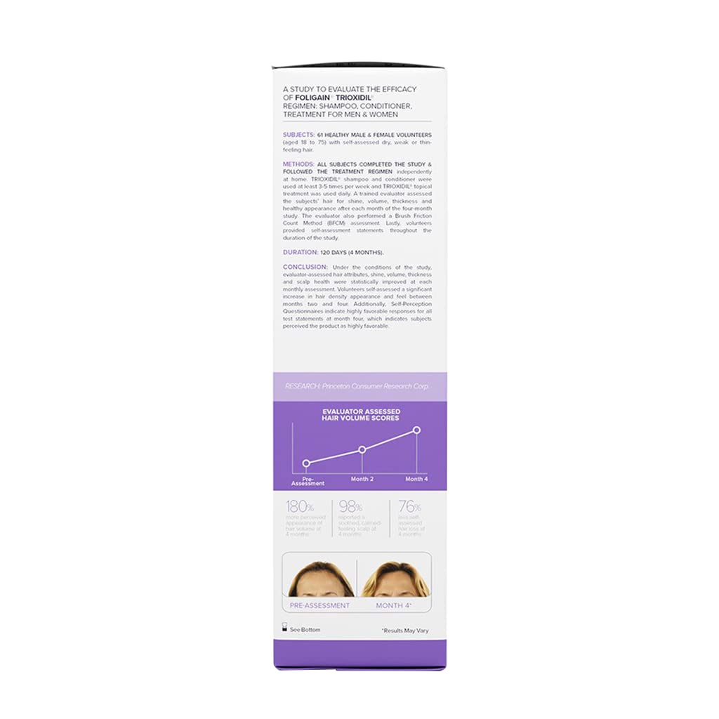 Foligain Triple Action Conditioner For Thinning Hair, Volumizing Conditioner for Women, 8 Fl. Oz.