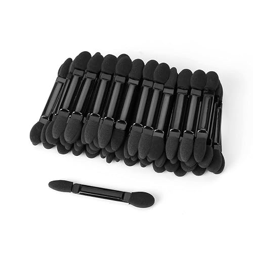 TygoMall Professional Double Head Eyeshadow Brushes Cosmetic Tool 50 Pcs Disposable Dual Sides Eyeshadow Sponge Brushes Makeup Applicator, (Size: 2.44