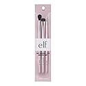 e.l.f. No Budge Brush Trio, 3-Piece Eyeshadow Brush Set For Applying & Blending Color, Use With The No Budge Cream Eyeshadows, Vegan & Cruelty-Free