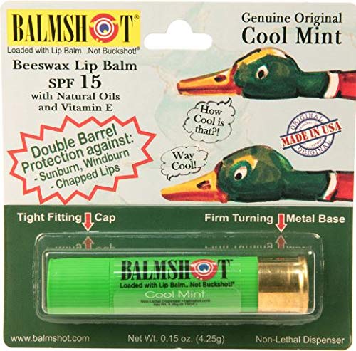 BALMSHOT Lip Balm Two Pack of Classic & Cool Mint